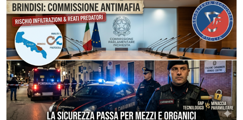 Copertina articolo UNARMA Puglia su vertice Antimafia e sicurezza a Brindisi.